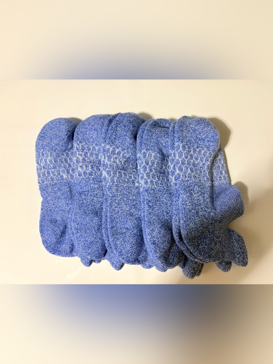 Bombas Accessories - Bombas Women’s 5-Pack Lightweight Blue Cushioned Ankle Socks Size S